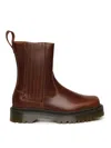 Dr. Martens Amaayah Lo Leather Boots In Brown