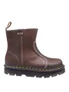 Dr. Martens Zebzag Rigger Ankle Boot In Brown Leather In Brown