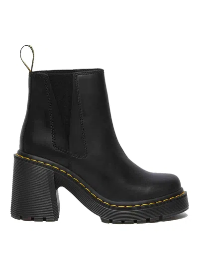 Dr. Martens Damen Spence Leder Chelsea-stiefel Mit Absatz In Nero