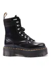 Dr. Martens' Vegan Jadon Boot Max Crushed Velvet Platforms In Negro