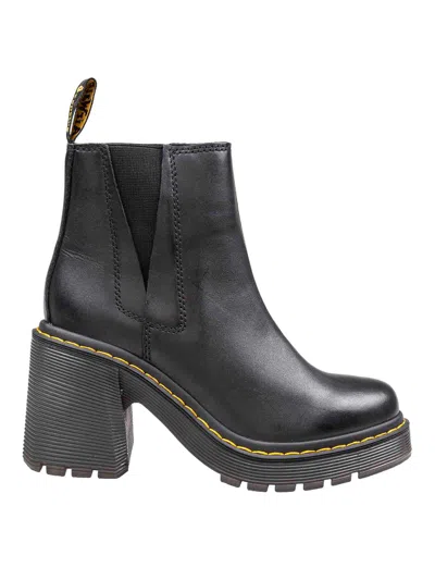 Dr. Martens Damen Spence Leder Chelsea-stiefel Mit Absatz In Nero