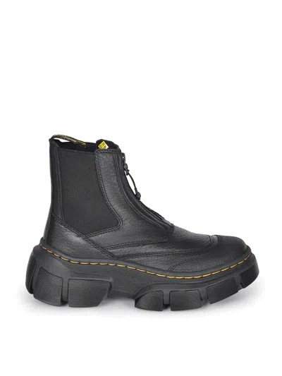 Dr. Martens Ankle Boots Made Of Hammered Leather In Black