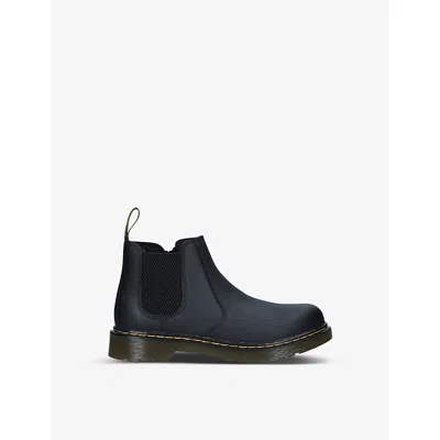 Dr. Martens' Dr Martens Boys Black Kids 2976 Platform Leather Chelsea Boots 6-10 Years