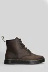 Dr. Martens Brookline Chukka Combat Boots In Brown Leather In Brown