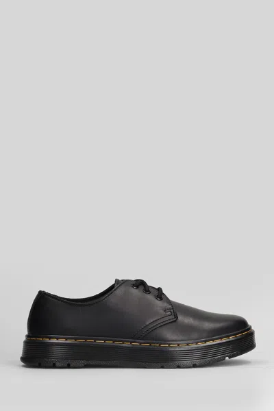 Dr. Martens Brookline Lo Lace Up Shoes In Black Leather