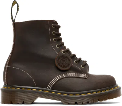 Dr. Martens' Brown 1460 'made In England' Wax Commander Lace-up Boots