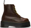 Dr. Martens' Brown 1460 Pascal Max Boots In Dark Brown Classic P
