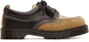 Dr. Martens' Brown & Beige Lowell Derbys In Dark Brown Light Tan