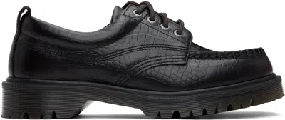 Dr. Martens' Brown Lowell Crocodile Analine Leather Derbys In Dark Brown Analine C