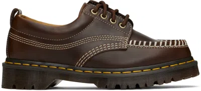 Dr. Martens' Brown Lowell Leather Derbys In Butterscotch Orleans