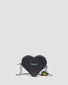 Dr. Martens Bt21 Mini Heart Shaped Leather Bag In Schwarz