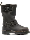 Dr. Martens Anistone Hohe Leder Biker Stiefel In Brown