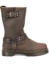 Dr. Martens Buckle-strap Biker Boots In Brown