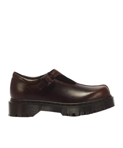 Dr. Martens Buckle-fastening Platform Loafers In Spice Brown