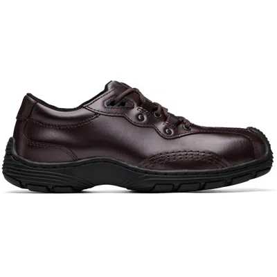 Dr. Martens Burgundy Aurix Satin Finish Leather 5i Sneakers