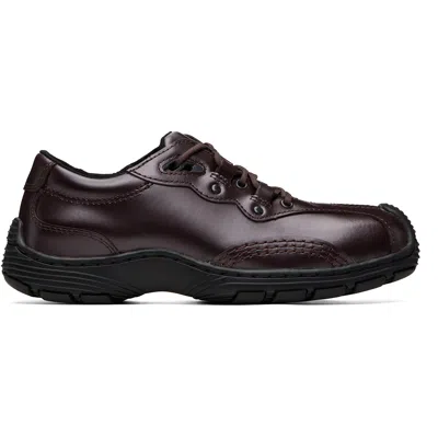 Dr. Martens Burgundy Aurix Satin Finish Leather 5i Sneakers