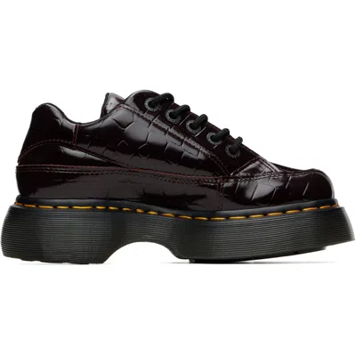 Dr. Martens Burgundy Buzz 5-eye Derbys In Multi
