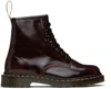 Dr. Martens' Burgundy Vegan 1460 Ankle Boots In Cherry Red