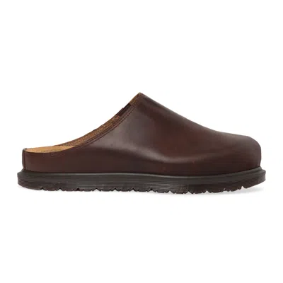 Dr. Martens Butterscotch San Leather Mules In Multi