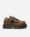 Dr. Martens' Leather Buzz 5-eye Leopard Shoes In Beige
