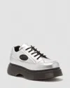 Dr. Martens' Womens Dr. Martens Buzz 5-eye Metallic Leather Shoes In Grau