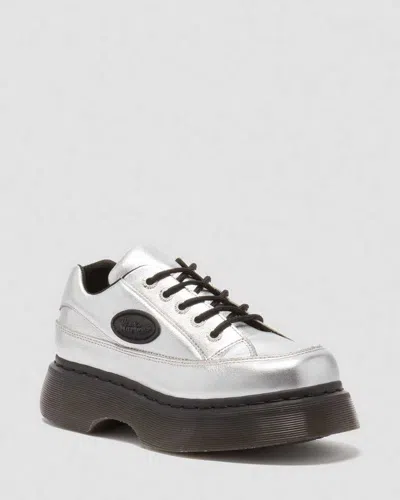 DR. MARTENS' BUZZ 5-EYE METALIC LEATHER SHOES