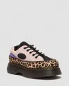 Dr. Martens Leather Buzz 5-eye Leopard And Suede Shoes In Tan