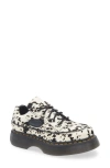 Dr. Martens Buzz 5-eye Dalmatian Hair On Leather Shoes In Multi
