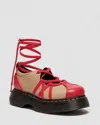 Dr. Martens Buzz Ballerina Leather Shoes In Red