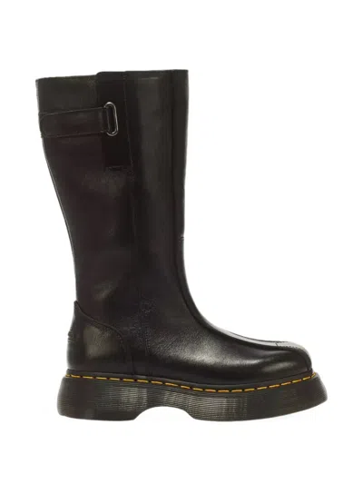 Dr. Martens Buzz Hi High Buckle-detail Leather Boots In Black