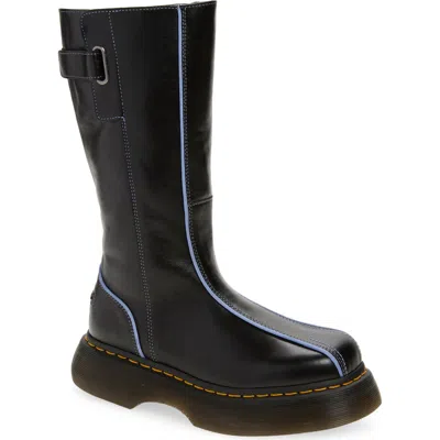 Dr. Martens Buzz Hi Gloss Leather Boots In Black