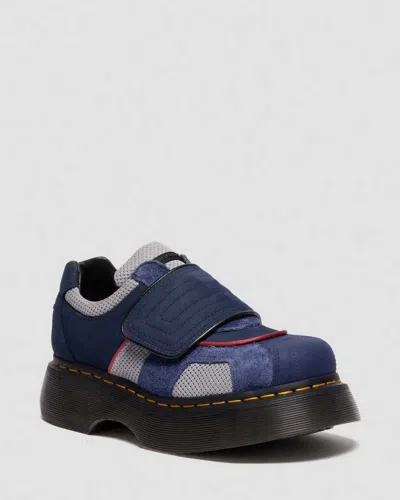 Dr. Martens' Buzz Strap Mixed Material Shoes In Blue