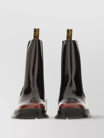 Dr. Martens' Chunky Heel Glossy Finish Chelsea Boots
