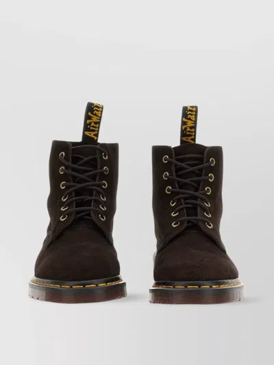 Dr. Martens' Chunky Sole Suede Pull Tab Boots