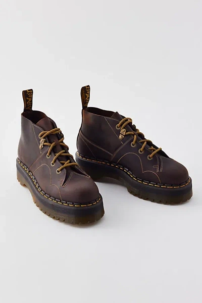 DR. MARTENS' CHURCH QUAD ARC PLATFORM BOOT IN BROWN, WOMEN'S AT URBAN OUTFITTERS