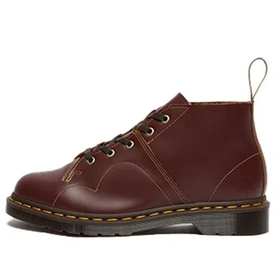 Dr. Martens' Dr. Martens Church Smooth Leather Monkey Boots Dark Red