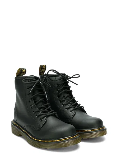 Dr. Martens Classic Mini 1460 Soft Leather Boots For Kids In Black