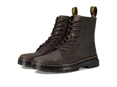 Dr. Martens Combs Leather Shoes Dark Brown Crazy Horse : Uk 13 (us In Black