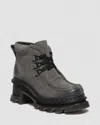 Dr. Martens' Corran 3-eye Suede Heeled Boots In Gray