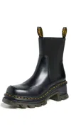 Dr. Martens Corran Chelsea Atlas Leather Heeled Boots In Black