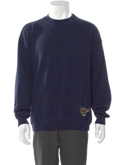 Pre-owned Dr. Martens Crew Neck Long Sleeve Pullover In Blue