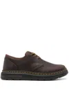 Dr. Martens Black Crewson Lo Leather Shoes Crazy Horse In Brown