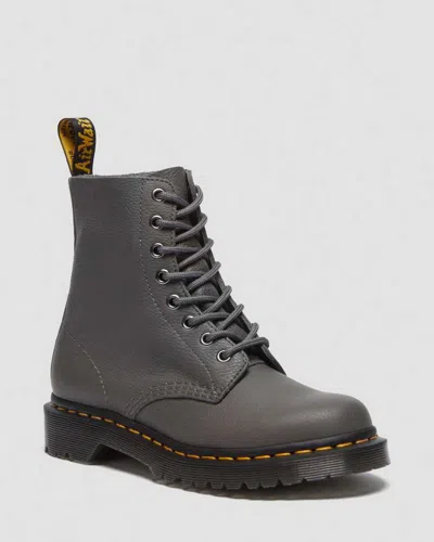 Dr. Martens' 1460 Pascal Virginia Leather Boots In Grey