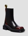 Dr. Martens Damen Maybole Leder Chelsea Stiefel Mit Eckiger Zehenpartie In Rot