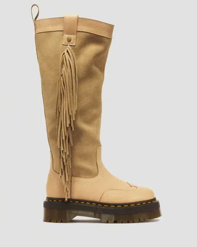Dr. Martens Desert Rodeo Quad Hi Leather & Suede Boots In Brown