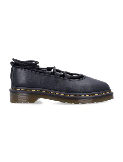 Dr. Martens Elphie Ii Black Leather Ballerina Shoes