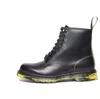 Dr. Martens' Dr.martens 1460 Marbled Sole Smooth Leather Lace Up Boots 'black'