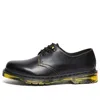 Dr. Martens' Dr.martens 1461 Marbled Sole Leather Oxford Shoes 'black Yellow'