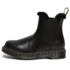 Dr. Martens' Dr.martens 2976 Leonore Faux Fur Lined Chelsea Boots 'dark Grey' In Black