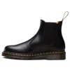 Dr. Martens' Dr.martens 2976 Yellow Stitch Smooth Leather Chelsea Boots 'black'